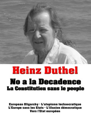 cover image of Heinz Duthel--No a la Decadence